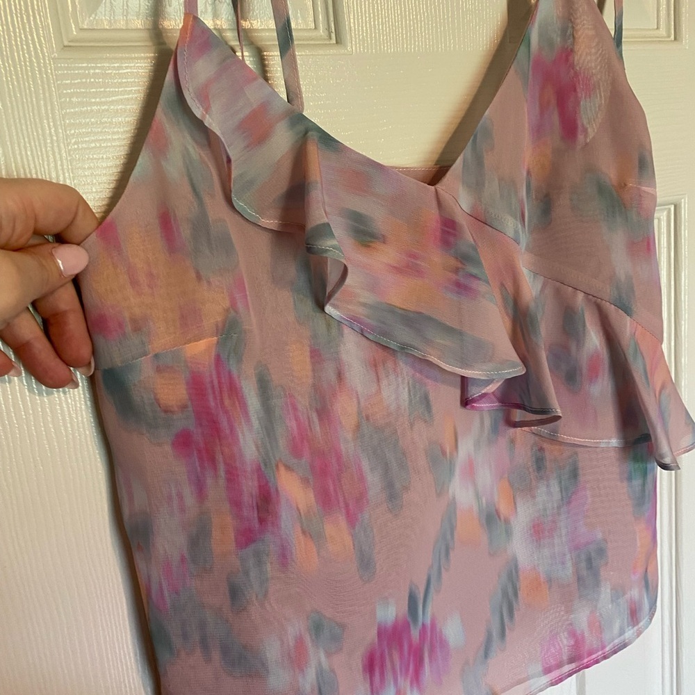 Steve Madden Ruffled Spaghetti Strap Top - Picture 2 of 4